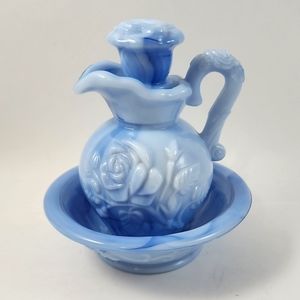 Avon May 1978 Blue Slag Pitcher